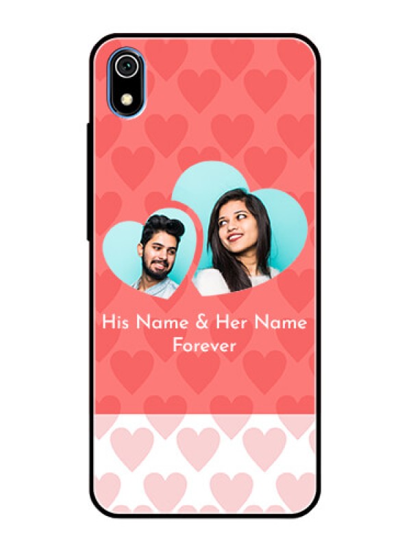 Custom Redmi 7A Personalized Glass Phone Case  - Couple Pic Upload Design