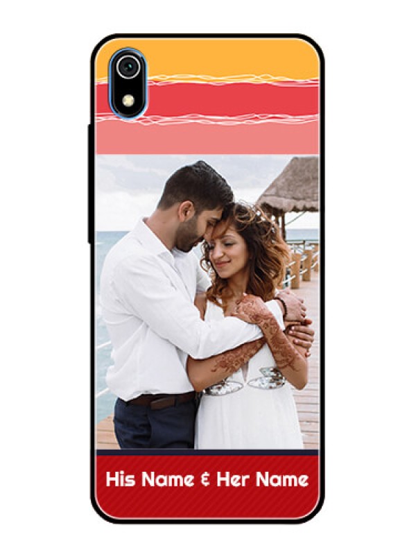 Custom Redmi 7A Custom Glass Mobile Case  - Colorful Case Design
