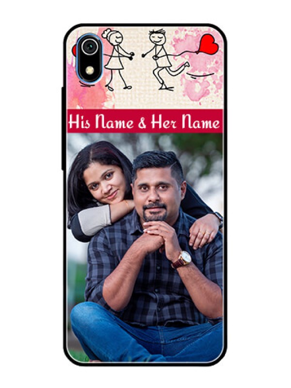 Custom Redmi 7A Photo Printing on Glass Case  - You and Me Case Design