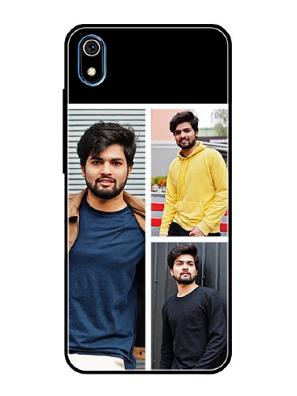 Custom Redmi 7A Photo Printing on Glass Case  - Upload Multiple Picture Design