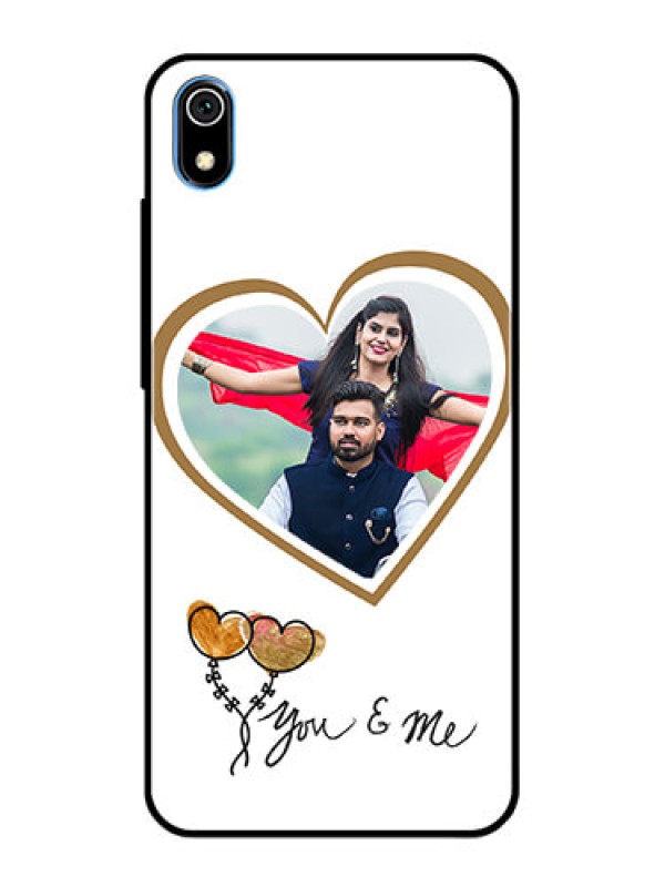 Custom Redmi 7A Custom Glass Mobile Case  - You & Me Design