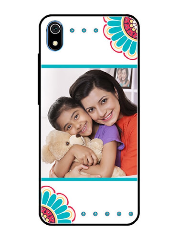 Custom Redmi 7A Custom Glass Phone Case  - Flower Design