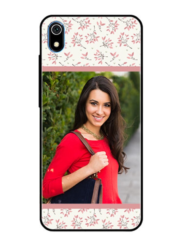 Custom Redmi 7A Custom Glass Phone Case  - Premium Floral Design