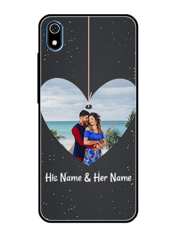 Custom Redmi 7A Custom Glass Phone Case  - Hanging Heart Design