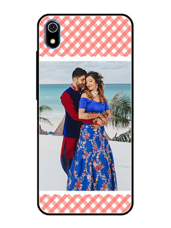 Custom Redmi 7A Personalized Glass Phone Case  - Pink Pattern Design