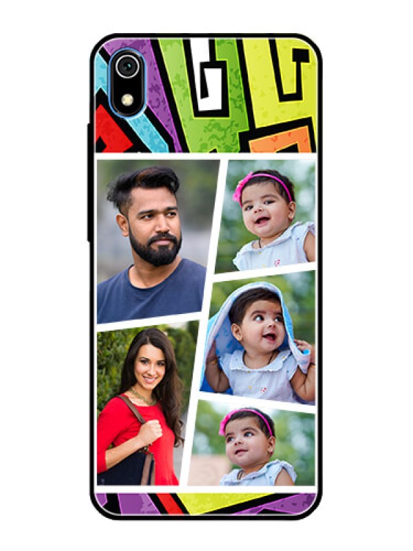 Custom Redmi 7A Custom Glass Phone Case  - Graffiti pattern Design