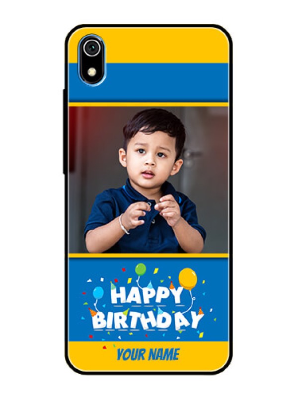 Custom Redmi 7A Custom Glass Mobile Case  - Birthday Wishes Design