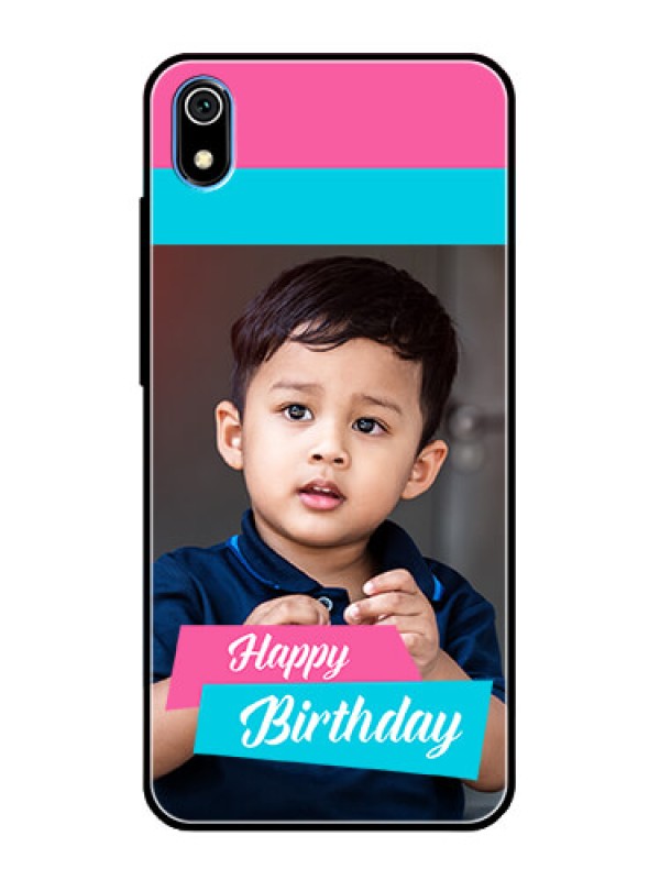 Custom Redmi 7A Personalized Glass Phone Case  - Image Holder with 2 Color Design