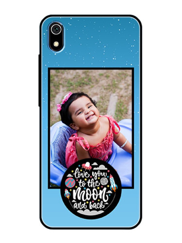 Custom Redmi 7A Custom Glass Mobile Case  - Wave Pattern Colorful Design