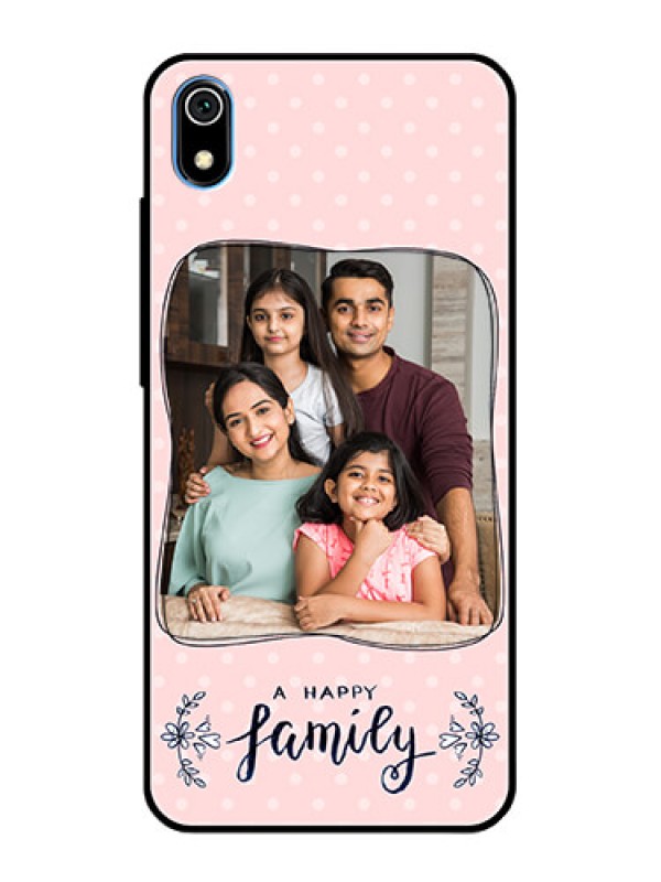 Custom Redmi 7A Custom Glass Phone Case  - Family with Dots Design