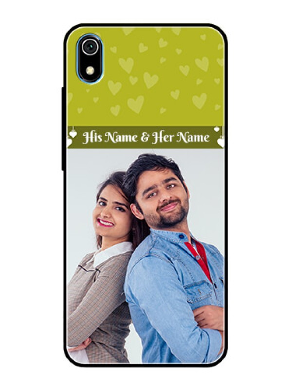 Custom Redmi 7A Custom Glass Phone Case  - You & Me Heart Design