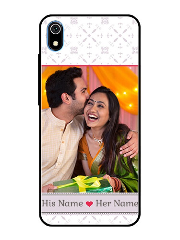 Custom Redmi 7A Custom Glass Mobile Case  - with Photo and Ethnic Design