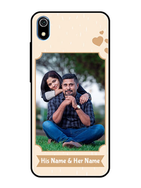 Custom Redmi 7A Custom Glass Phone Case  - with confetti love design 