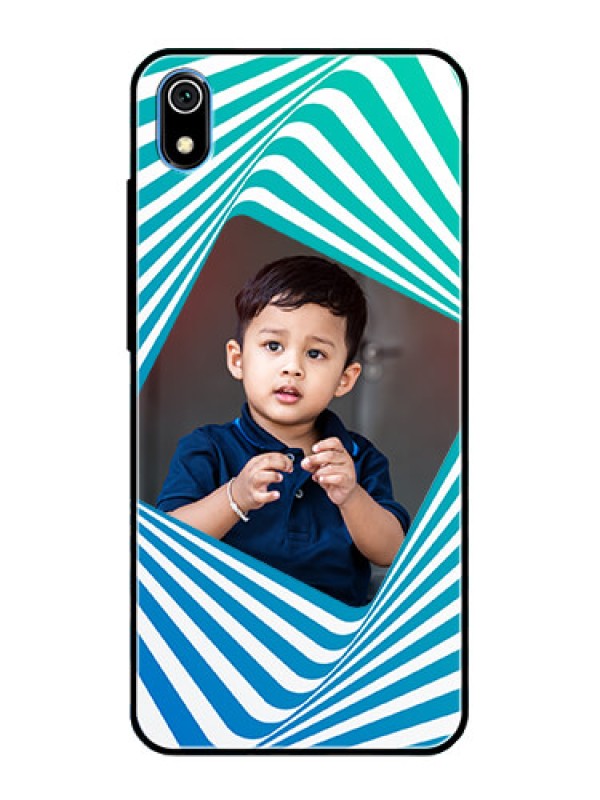 Custom Redmi 7A Personalized Glass Phone Case  - Abstract Spiral Design