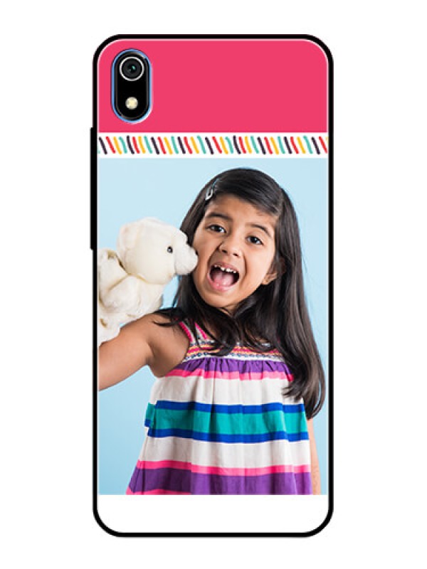 Custom Redmi 7A Personalized Glass Phone Case  - Line art design