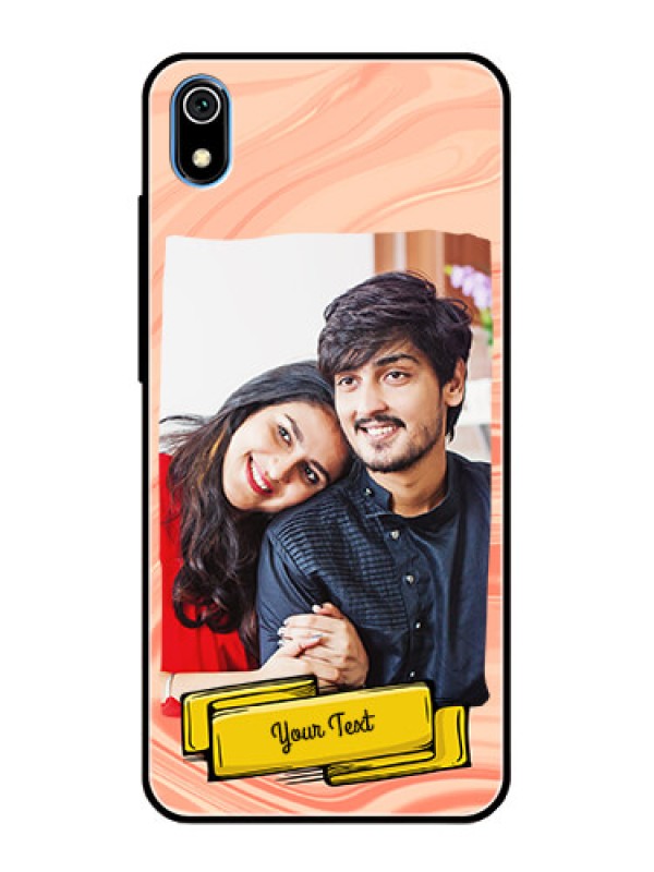 Custom Redmi 7A Personalized Glass Phone Case  - Marble Texture Design