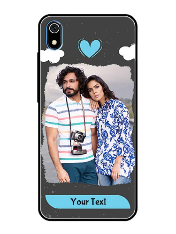 Custom Redmi 7A Custom Glass Phone Case  - Splashes with love doodles Design