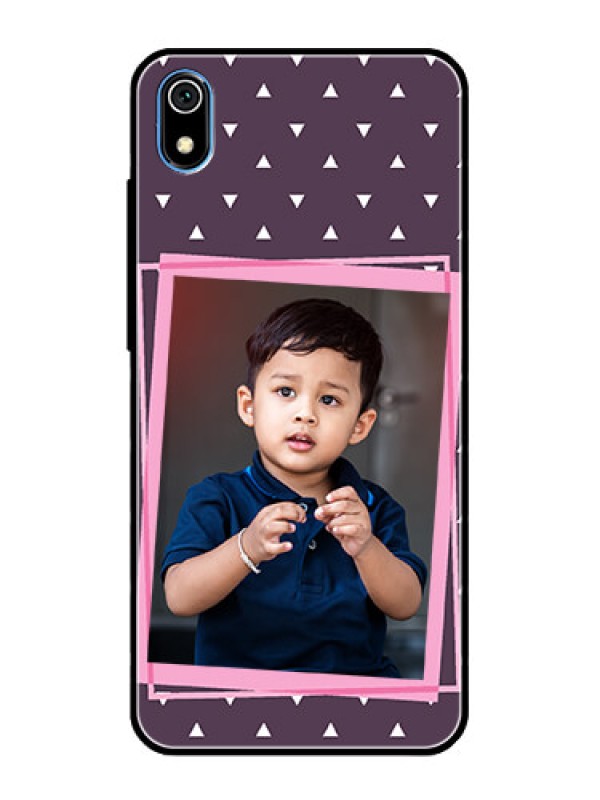 Custom Redmi 7A Custom Glass Mobile Case  - Triangle Pattern Dotted Design