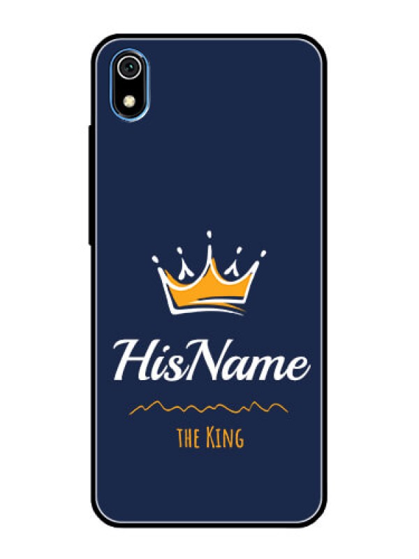Custom Redmi 7A Glass Phone Case King with Name