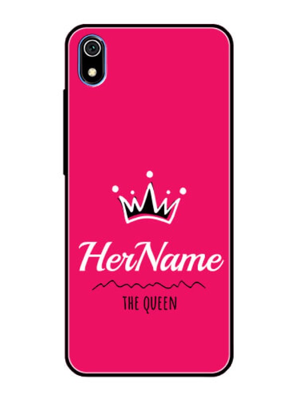 Custom Redmi 7A Glass Phone Case Queen with Name