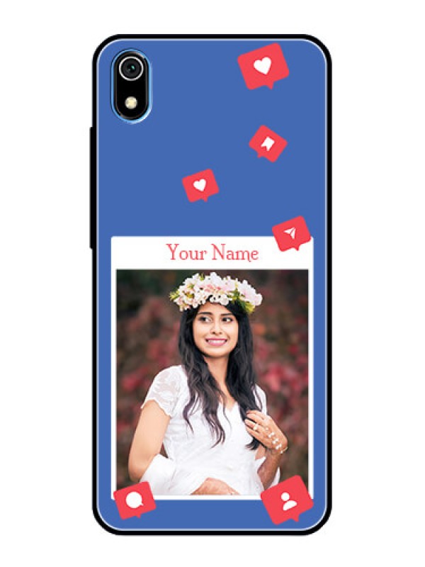 Custom Xiaomi Redmi 7A Custom Glass Phone Case - Like Share And Comment Design