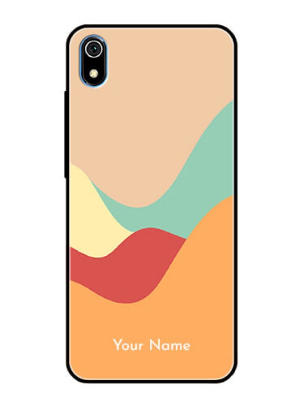 Custom Xiaomi Redmi 7A Personalized Glass Phone Case - Ocean Waves Multi-colour Design