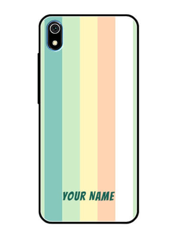 Custom Xiaomi Redmi 7A Photo Printing on Glass Case - Multi-colour Stripes Design