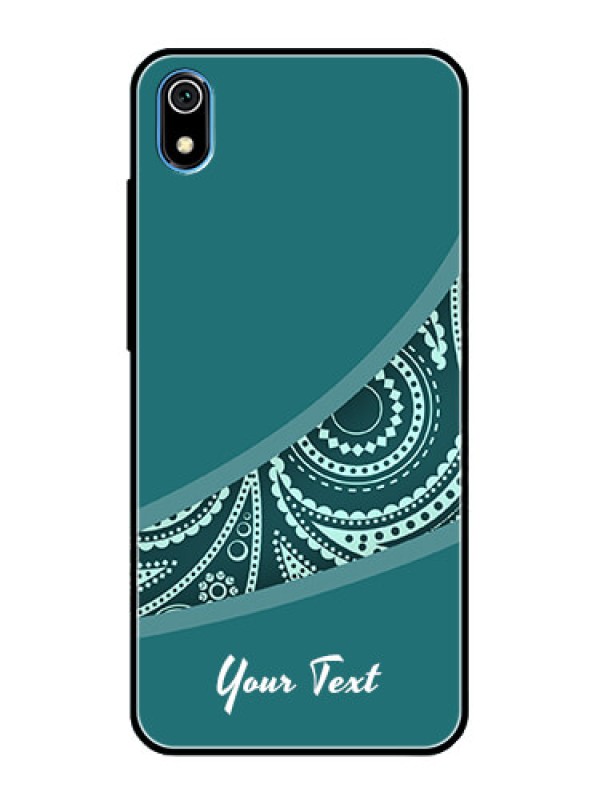 Custom Xiaomi Redmi 7A Photo Printing on Glass Case - semi visible floral Design