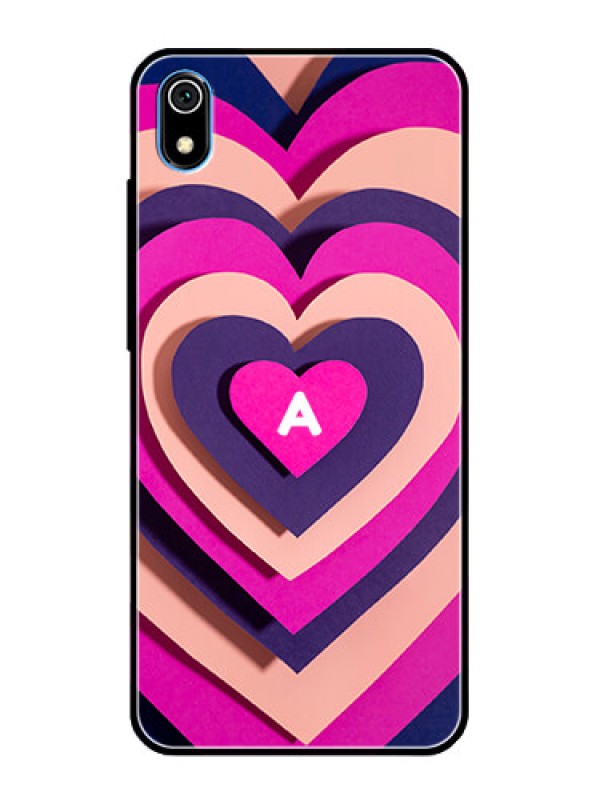 Custom Xiaomi Redmi 7A Custom Glass Mobile Case - Cute Heart Pattern Design