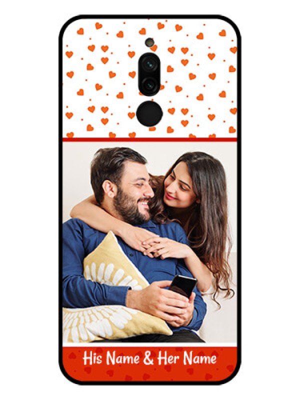 Custom Xiaomi Redmi 8 Custom Glass Phone Case - Orange Love Symbol Design