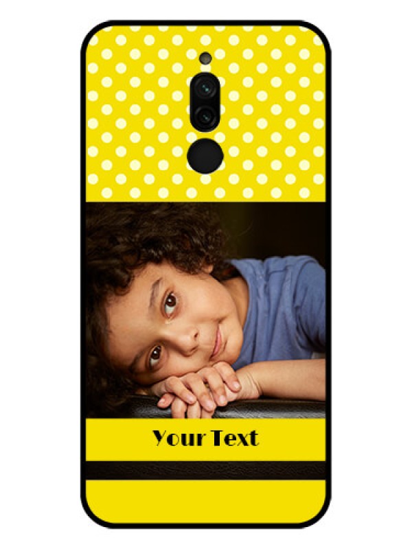 Custom Xiaomi Redmi 8 Custom Glass Phone Case - Bright Yellow Case Design