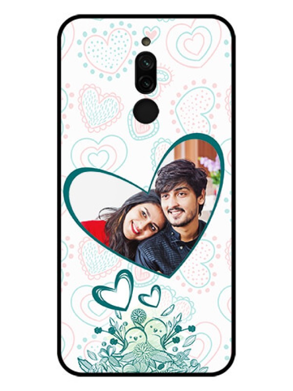 Custom Xiaomi Redmi 8 Photo Printing on Glass Case - Premium Couple Design