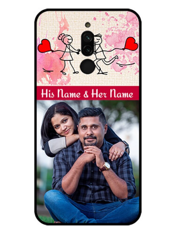 Custom Xiaomi Redmi 8 Photo Printing on Glass Case - You and Me Case Design