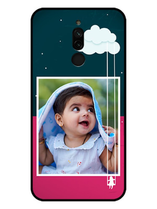 Custom Xiaomi Redmi 8 Custom Glass Phone Case - Cute Girl with Cloud Design