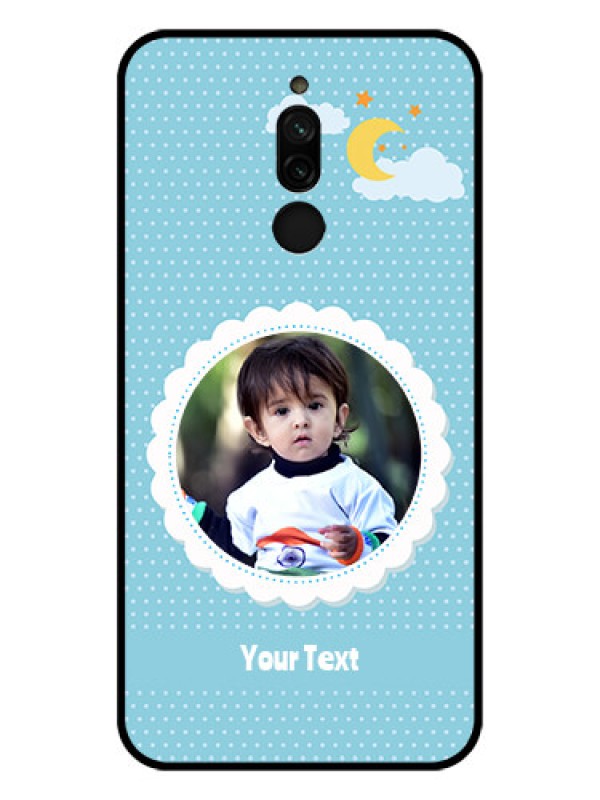 Custom Xiaomi Redmi 8 Personalised Glass Phone Case - Violet Pattern Design