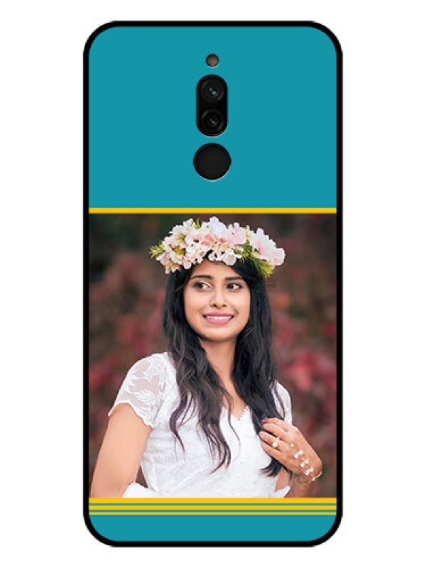 Custom Xiaomi Redmi 8 Custom Glass Phone Case - Yellow & Blue Design