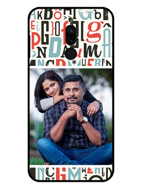 Custom Xiaomi Redmi 8 Personalized Glass Phone Case - Alphabet Design
