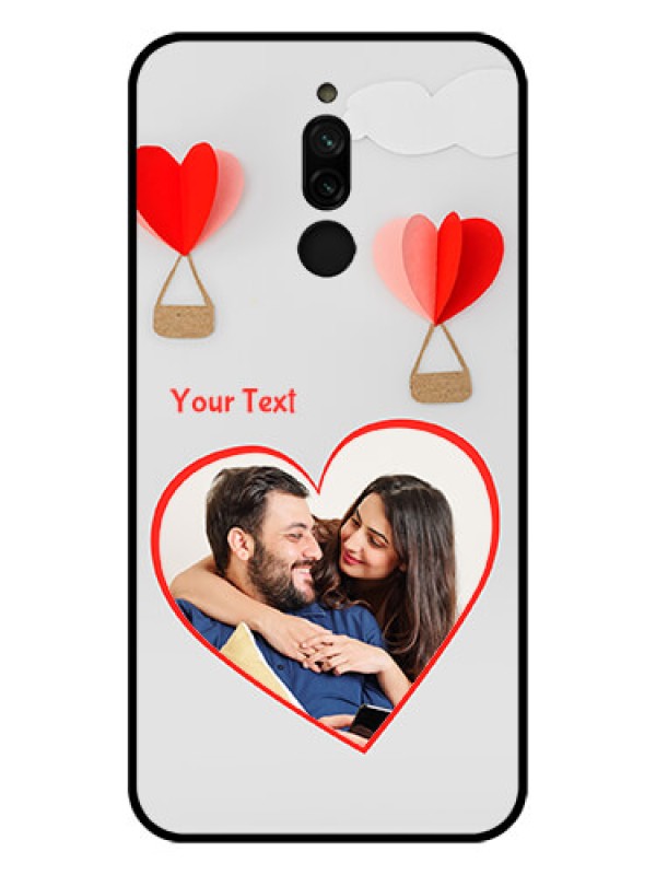 Custom Xiaomi Redmi 8 Custom Glass Mobile Case - Parachute Love Design