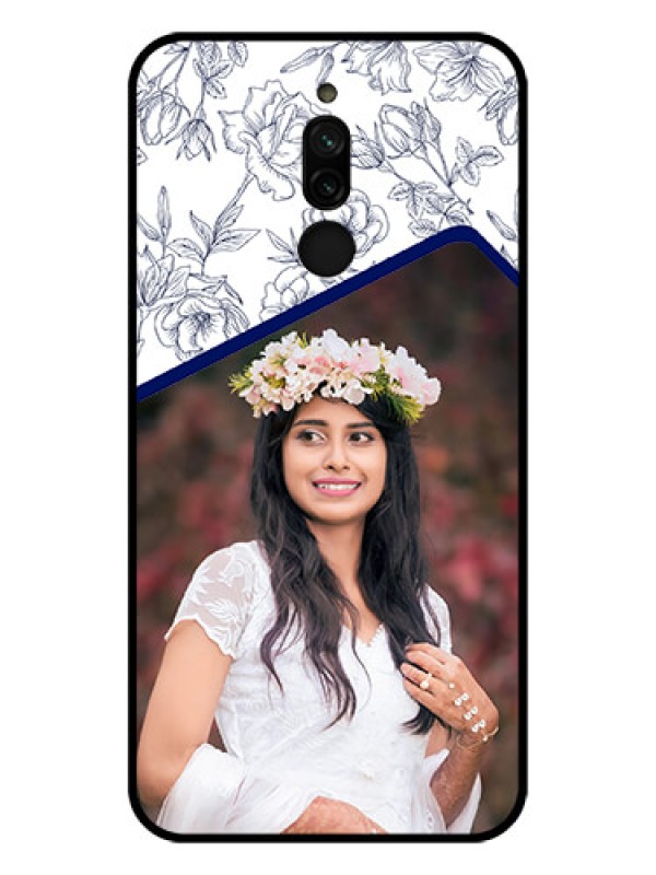 Custom Xiaomi Redmi 8 Personalized Glass Phone Case - Premium Floral Design