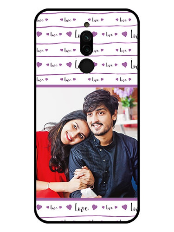 Custom Xiaomi Redmi 8 Custom Glass Mobile Case - Couples Heart Design