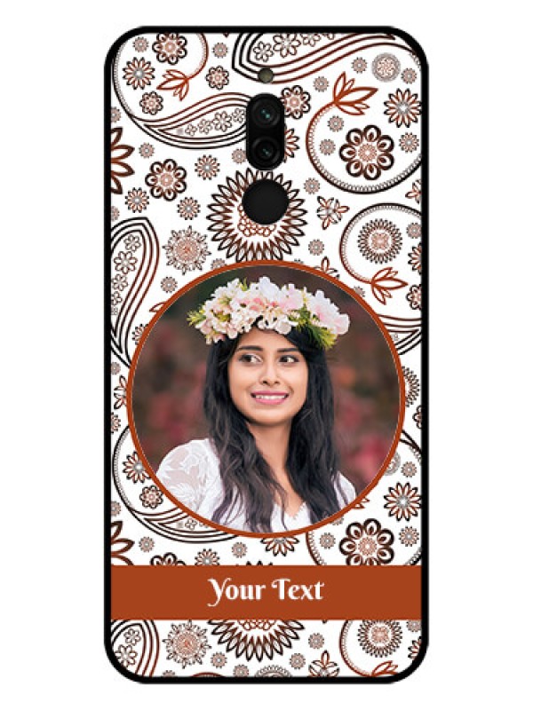 Custom Xiaomi Redmi 8 Custom Glass Mobile Case - Abstract Flower Design