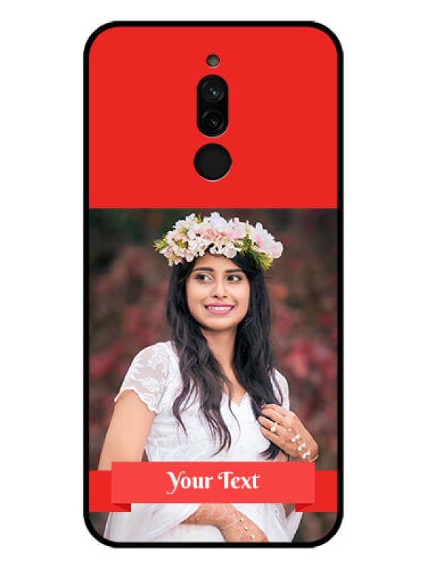 Custom Xiaomi Redmi 8 Custom Glass Phone Case - Simple Red Color Design