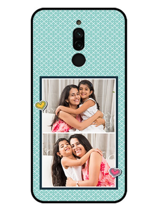 Custom Xiaomi Redmi 8 Custom Glass Phone Case - 2 Image Holder with Pattern Design