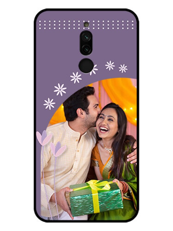 Custom Xiaomi Redmi 8 Custom Glass Mobile Case - Lavender flowers design