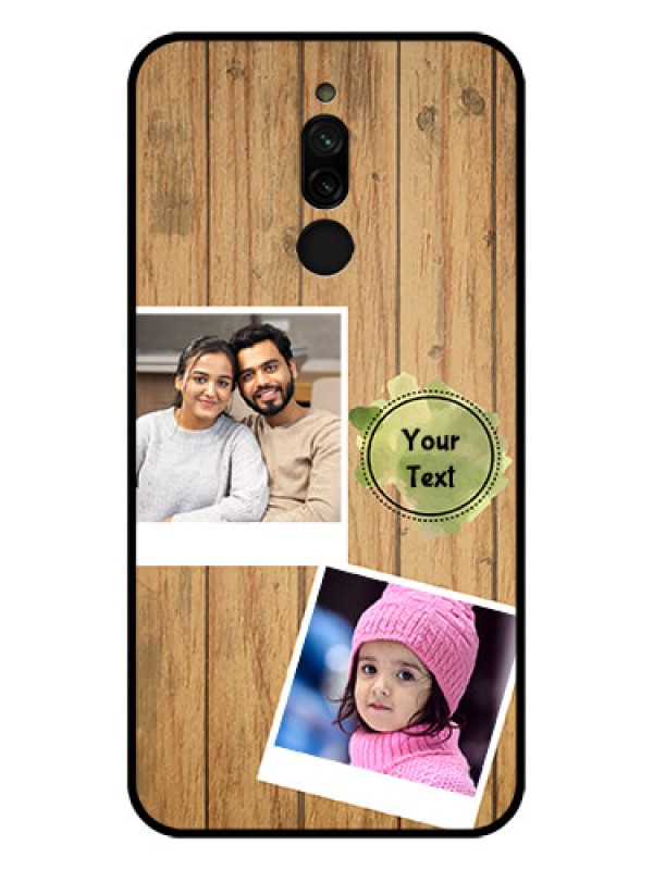 Custom Xiaomi Redmi 8 Custom Glass Phone Case - Wooden Texture Design
