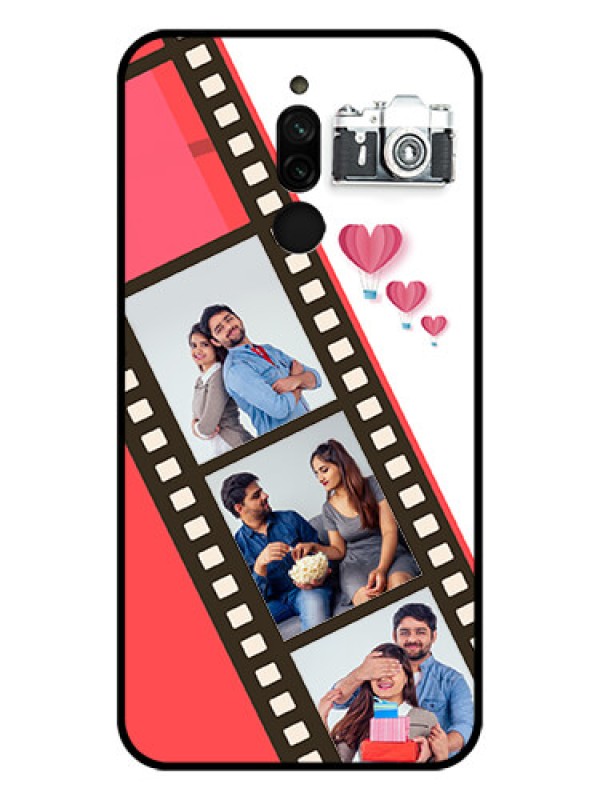 Custom Xiaomi Redmi 8 Personalized Glass Phone Case - 3 Image Holder with Film Reel