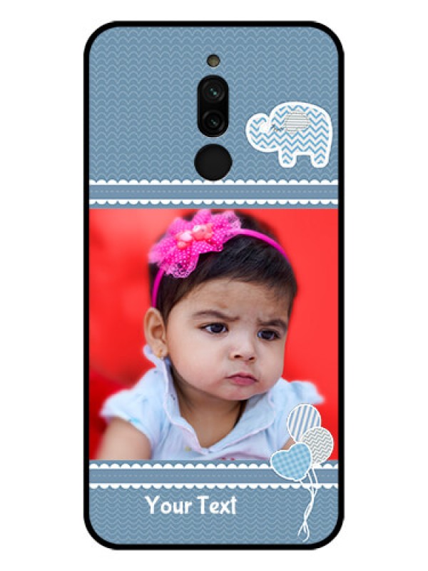 Custom Xiaomi Redmi 8 Photo Printing on Glass Case - with Kids Pattern Design