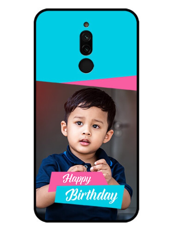 Custom Xiaomi Redmi 8 Personalized Glass Phone Case - Image Holder with 2 Color Design