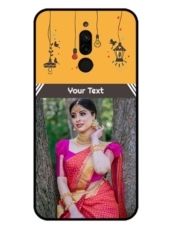 Custom Xiaomi Redmi 8 Custom Glass Mobile Case - with Family Picture and Icons