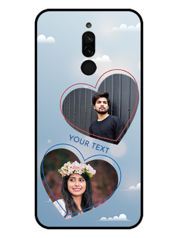 Custom Xiaomi Redmi 8 Custom Glass Mobile Case - Blue Color Couple Design